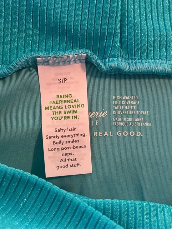 NWT Aerie Shine Rib Crossover High Waisted Bikini Bottoms - Picture 7 of 8